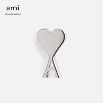AMI Unisex 22 Fall Winter New Love Love Love Hearts Silver Plated Brass Studs