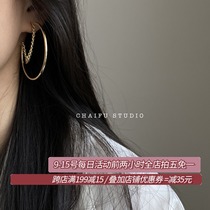 Chaifu studio R511 INS style simple versatile choker earrings exaggerated temperament earrings