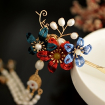 Hair cain jewelry Tassel step swaying ancient style Hair accessories Personality winding flowers Cheongsam Hanfu daily costume accessories