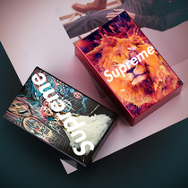 Tide brand supreme cigarette case men portable aluminum alloy personality cigarette case creative women convenient Flip high-grade