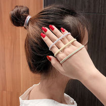 ins wind head rope female hair ring head decoration Korean version student cute tennis red son woman department small rubber band leather cover hair band