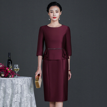2022 Spring loaded with new noble temperament Wedding Banquet Dress dress 70% sleeves Thin Fashion Elegant Qipao Skirt Woman