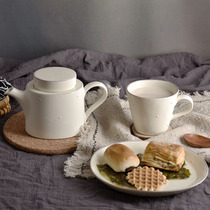Japanese creative ceramic tableware household coffee cup snack plate teapot afternoon tea set imported from Japan