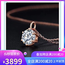 18K Diamond Necklace Classic 6 Claw Necklace 30 40 40-50 50 diamonds necklace women diamond pendant spot special price