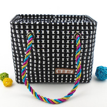 Woven waterproof bath basket Wash bag Bath bag bath basket Swimming bag bath bag Wash bag Korean bath bag folding