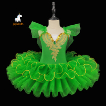 Little lotus style children Hemiao Chunxiao jasmine grass green performance costume blooming life dance costume princess