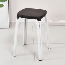 Household plastic square stool fashion creative high stool thickened color stool simple round stool meal change shoe stool chair