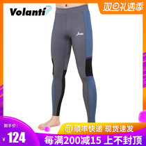 Volandi leggings mens sports fitness running basketball leggings high elastic tight training set equipment quick-drying