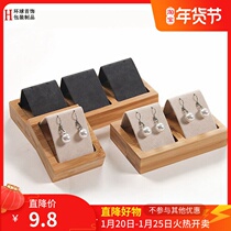 Solid wood bamboo wood earrings display arched activity earrings rack earrings earrings props natural solid wood display rack accessories