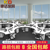 Creative office desk 3 6-person staff desk and chair combination screen Staff computer office work desk