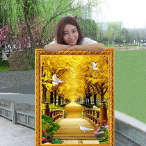 2022 New gold full of its own hand embroidery cross embroidery line embroidery corridor vertical hallway corridor