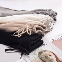 Sports pants womens tide loose large size pants casual spring and autumn straight leg Net red trousers grandma pants