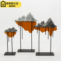 New Chinese Creative Acrylic Fake Mountain Handicraft Swing room TV cabinet Xuan Guan Like Board Room Exhibition Hall Adornment