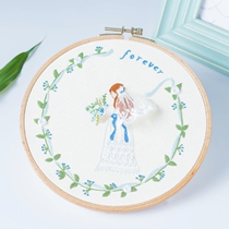 FOREVER European handmade fabric DIY home art decoration girlfriends birthday wedding gift embroidery material bag