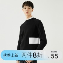 GXG mens winter new warm black low-neck sweater sweater men#GA120635G