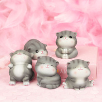 Cute simulation cat ornaments mini resin creative Japanese desktop decoration crafts home room furnishings