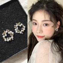 Pearl ear clip without ear hole female advanced fake earrings French Net red ear studs student Xianqi Mori Super fairy ear ornaments