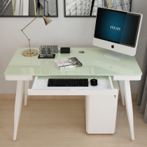 Computer desk desktop home simple tempered glass desk writing desk simple study desk E-sports table