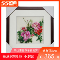 Open seal Bian Embroidery Pure Handmade Embroidery Painting Su Embroidery Swing Piece Finished China Featured Gift Send Friend Foreigners Presents