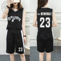 Girls basketball uniform female Korean suit custom jersey female print number printing basketball team short sleeve uniform match suit