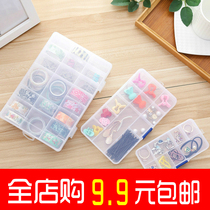 Transparent jewelry hair accessories storage box simple large-capacity earrings for children portable nail jewelry box earrings pendants
