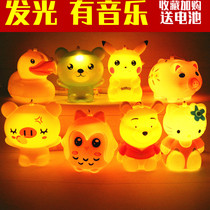 Childrens portable luminous cartoon music lantern Mid-Autumn Festival Kindergarten small gift piggy bank toy handheld lantern