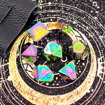 Colorful Metal] Dungeons and Dragons DnD Cthulu running group board game Solid Edge Magic brass dice