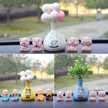 Car perfume car interior accessories ornaments car solid aroma lavender creative little pig little monk decoration products