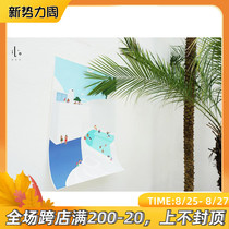  Yayoi Zhi imported watercolor paper painting core Nordic simple decorative painting Niche home decoration texture hanging painting