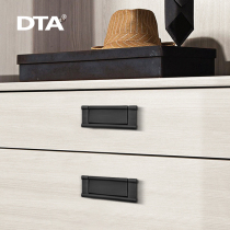 Drawer handle Invisible cabinet Tatami dark handle Modern minimalist cabinet black embedded plain door handle