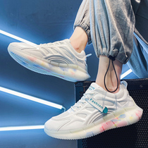 Mens shoes 2021 new autumn sports leisure trend Joker running increased Hong Kong style Daddy ins small white trendy shoes