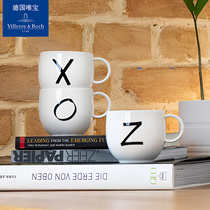 villeroyboch Germany Villeroy Boch imported coffee cup mug 26 letter cup creative Nordic household