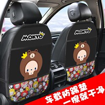 Car seat back anti-kick pad Rear car interior supplies Childrens backrest anti-dirty pad Universal car cartoon protective pad