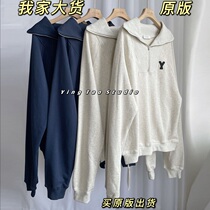 YUY-21SS American retro loose sleeve head embroidery white sweatshirt female autumn URAEAL small crowd casual blouse