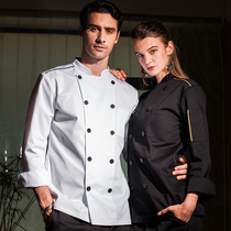 Chef clothes Long sleeve double-breasted hotel Western restaurant kitchen chef Chef Chef men and women chef work clothes autumn and winter