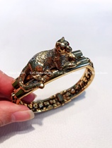 Big name designer 24K gold plated small Leopard bracelet
