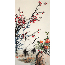 (With group photo) Well-known female artist Diao Caixia Welcome to Spring hand-painted Chinese painting of flowers and birds