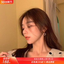 South Korea Earrings 2022 New Tide Gas High Level Atmospheric Circle Earbuds Design Sense Small crowned ears Ears Accessories