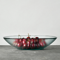 Calle Spain imported Nordic simple thickened environmental frosted glass fruit plate Salad plate