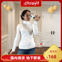 (Spot) Tommy Tommy Women's Small High Neck Half High Neck Basic Knitted Sweater Backing Shirt