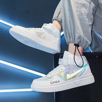 Spring Mens Shoes 2021 New Trends High Help Sports Casual Board Shoes Teenagers Air Force 1 Aj Small White Tide Shoes