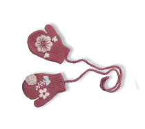 Division Horse Warm Up Spot Danish Shirley Bredal Flowers Handmade Embroidered Wool Gloves 88