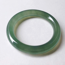 Natural Burmese Jade Manyang green bracelet old pit a goods oil green round jade bracelet ice jade belt ice jade with certificate