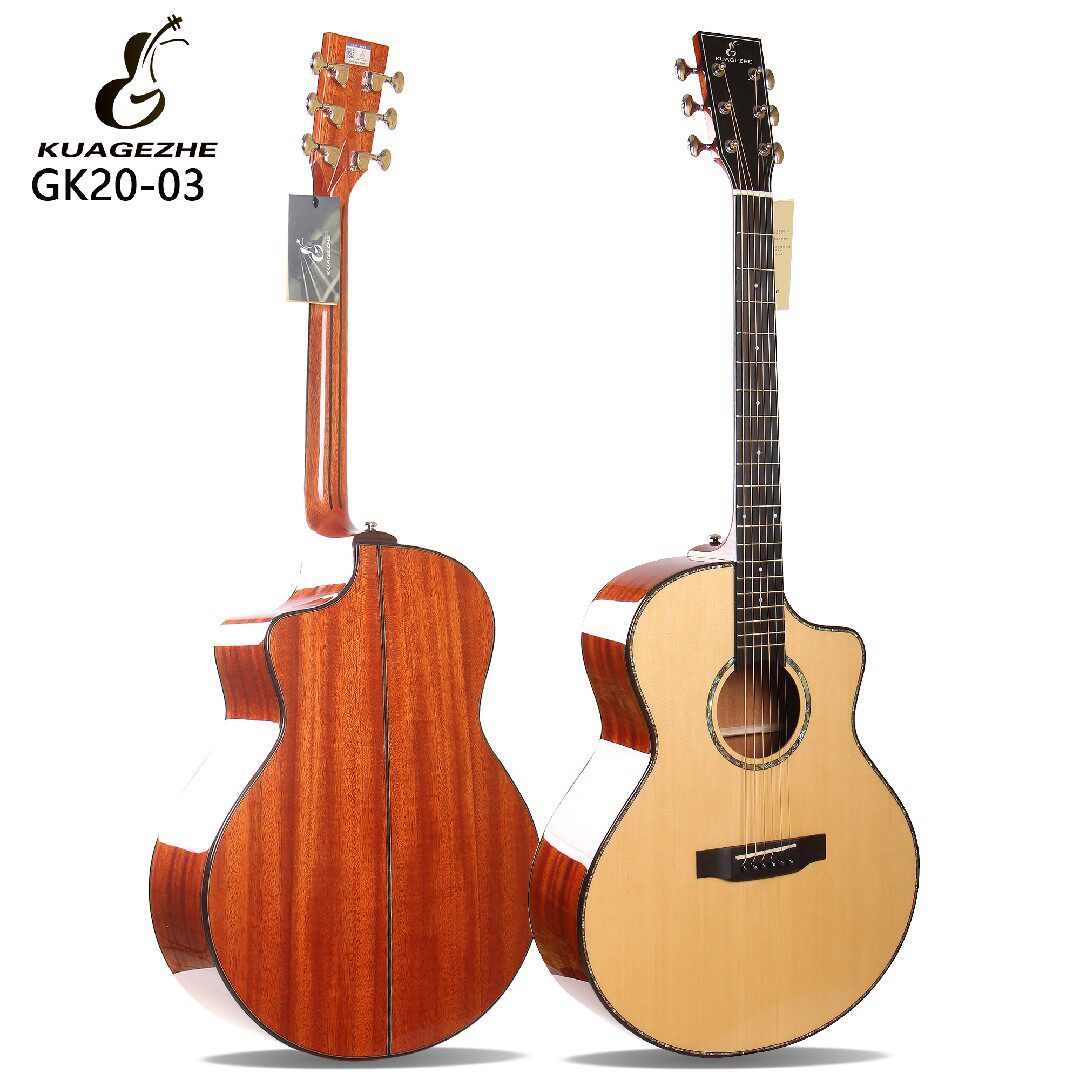 Cross grid person GK20-03 spruce mahogany full single guitar 40 5 inches folk acoustic guitar men and women playing musical instruments