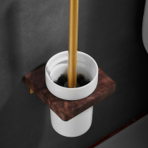 Walnut wooden horse barrel brush set free punch toilet cleaning brush long handle to wash the toilet Household toilet cleaning brush