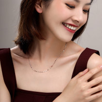 Happy Diamond White 18K gold chain fashion lip chain kplatinum set chain AU750 exquisite choker new products