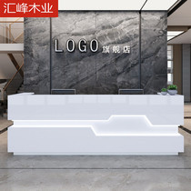 Modern minimalist company paint front desk reception desk Hotel hotel welcome bar cabinet Clothing store cashier customization