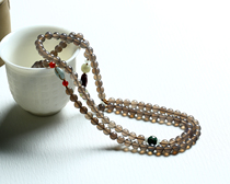 THEROYALQUEEN Royal Queen Pure Natural Agate Smoky Purple Sweater Chain