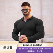 Muscle faith sports polo shirt quick-dry high-bomb fitness business muscle male Brothers training tide suit tight long sleeve