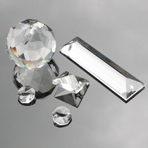Crystal lamp accessories bead curtain glass pendant 40 K9 crystal ball 14mm machine grinding octagonal beads 22mm square piece